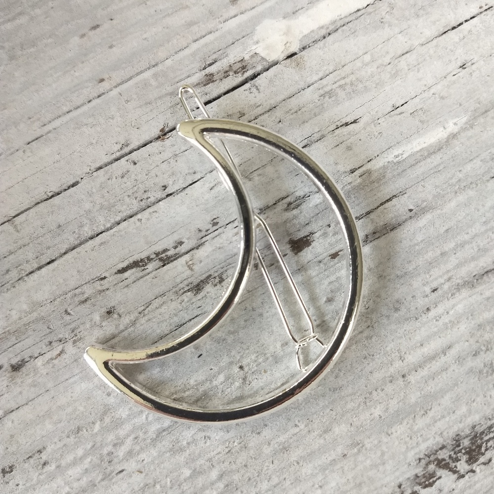 *3 for $12*Silver Moon Geometric Hair Barrette - Picture 3 of 7
